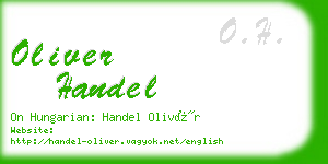 oliver handel business card